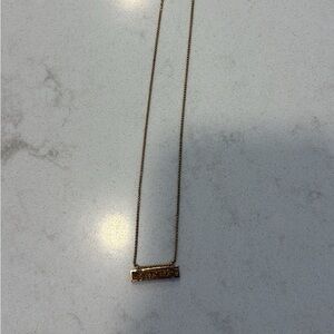 Kendra Scott Rose Gold Bar Pendant Necklace - Women Jewelry